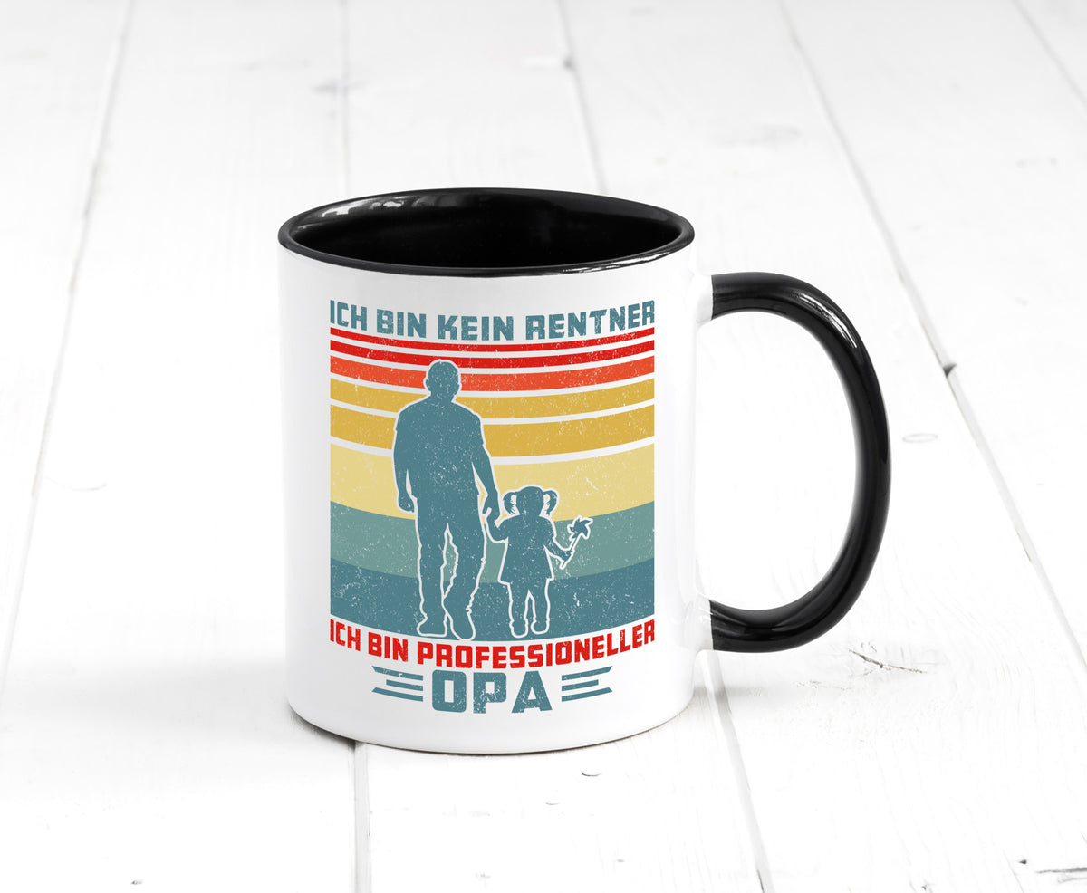 Kein Rentner bin Profesioneller Opa | Groß vater lustig Familie Geschenkidee Tasse