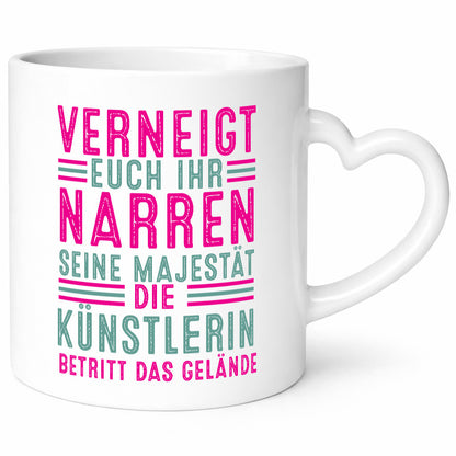 Verneigt euch: Künstlerin | Kunst lustiger Spruch Geschenk Humor Geschenkidee