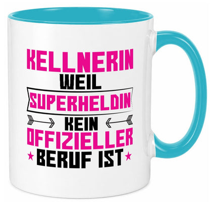 Superheldin Kellnerin | Beruf kellnern Bedienung Geschenk Arbeit Kollegen Büro Tasse