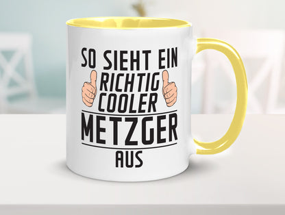 Richtig Cooler Metzger | Fleischer Metzgerei Geschenk Humor Geschenkidee Tasse