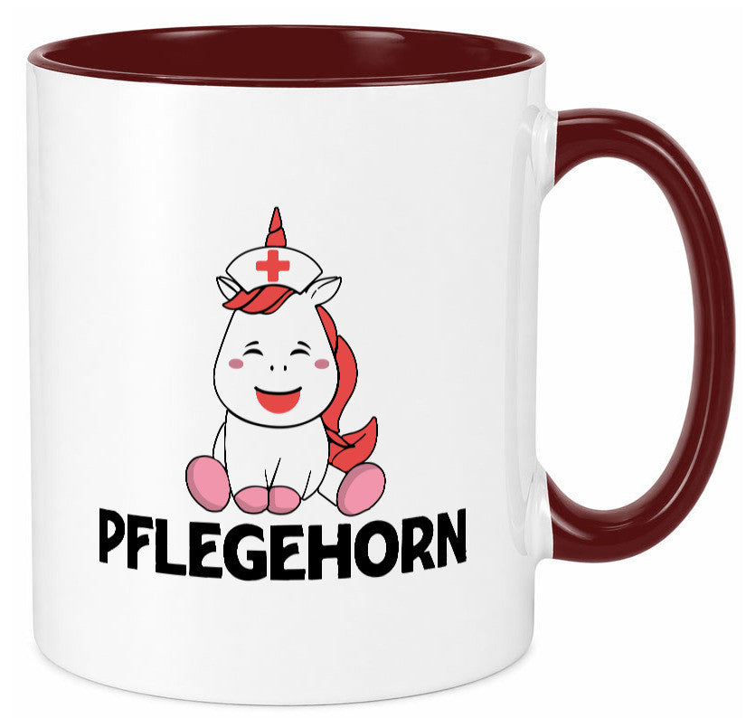 Pflegehorn | Krankenpflegerin Einhorn lustiger Spruch Geschenk Humor Tasse