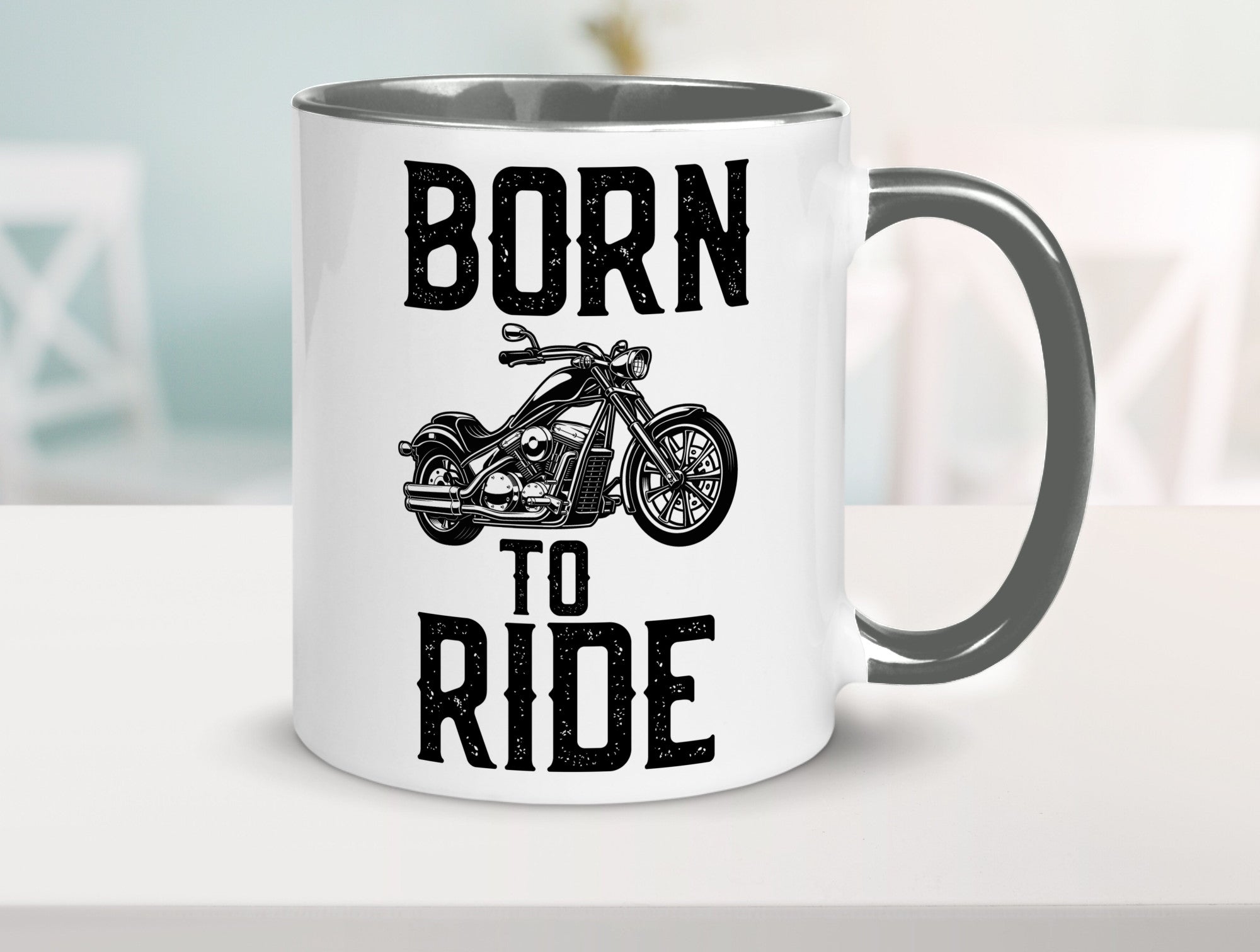 Born to ride | Biker Tasse Motorradfahrer Motorrad lustiger Spruch Geschenk