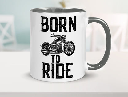 Born to ride | Biker Tasse Motorradfahrer Motorrad lustiger Spruch Geschenk