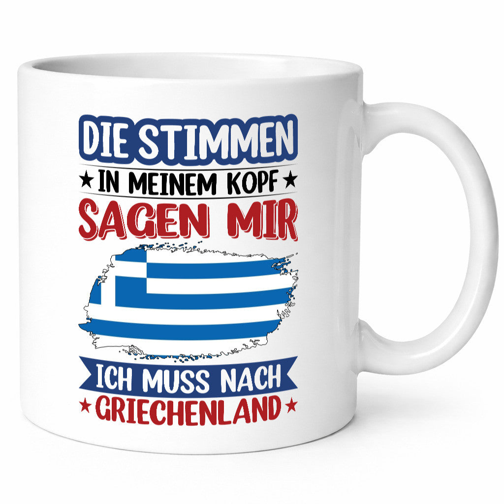 Griechenland | Urlaub Stimmen in meinem Kopf Traumland Humor Geschenkidee Tasse