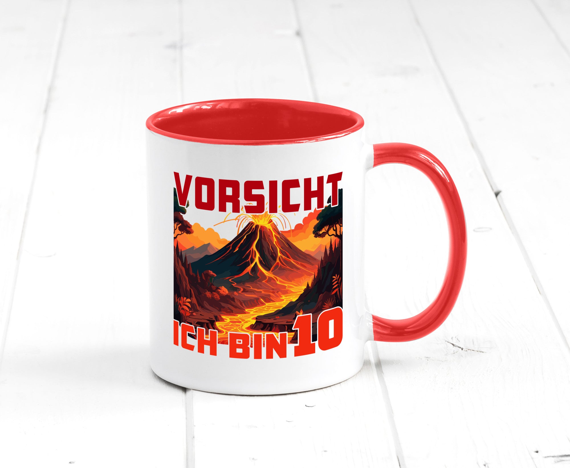 10. Geburtstag | 10 Jahre Vulkanausbruch Vulkan Humor Geschenkidee Tasse