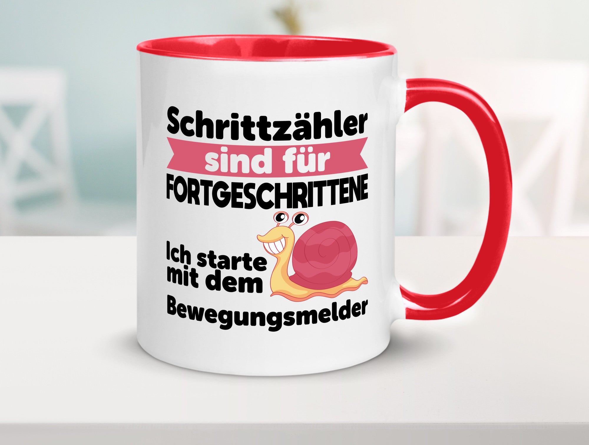 Schrittzähler Fortgeschrittene, Bewegungsmelder | Schnecke Geschenk Humor