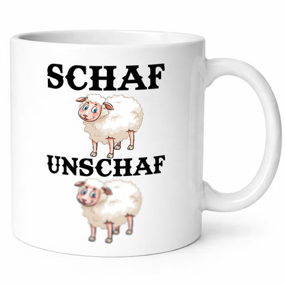 Schaf Unschaf Geschenk Humor Geschenkidee lustiger Spruch Tasse