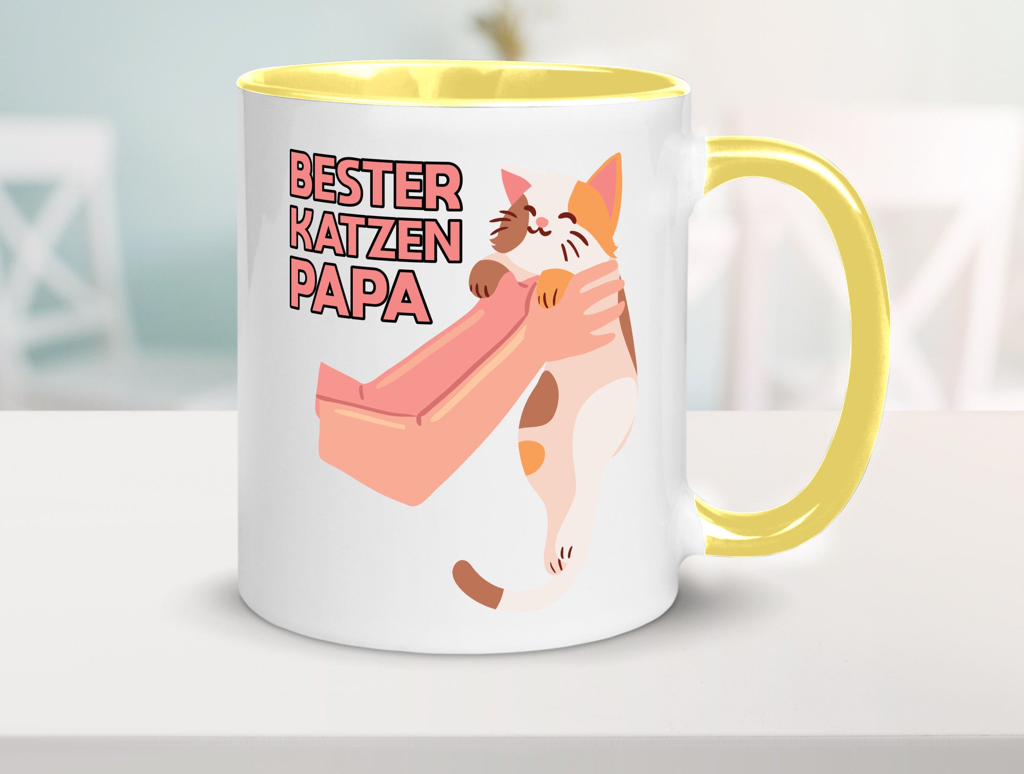 Bester Katzenpapa | Katze Gabel Geschenk Tierliebhaber Humor lustiger Spruch