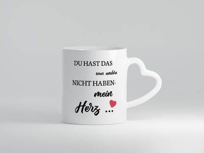 Du hast mich | mein Herz Paar Geschenk Humor Geschenkidee lustiger Spruch Tasse