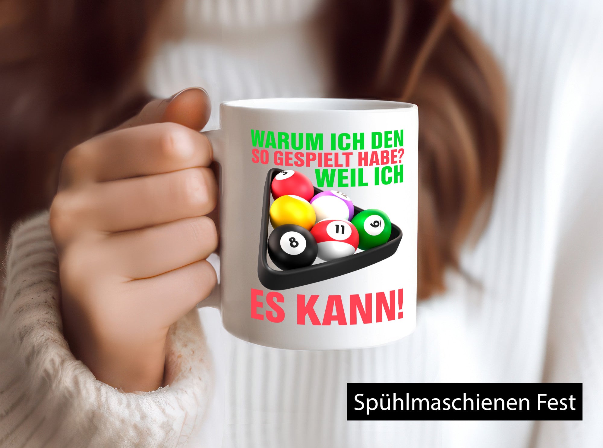 Weil ich es kann | Billardspieler Pool Snooker Kugeln Geschenkidee Humor Tasse