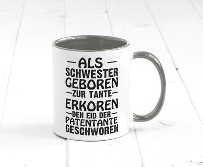 Eid der Patentante | Tante Tasse Schwester Humor lustig Geschenkidee Geschenk