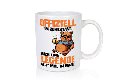 Offiziel im Ruhestand | Bär Rentner Rente lustig Jubiläum Geschenk Tasse