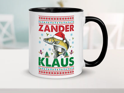 Zander Klaus | Ugly Christmas Angler Angeln v2 Geschenk Humor Geschenkidee Tasse