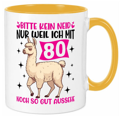 80. Geburtstag | 80 Jahre Lama gut aussehen Geschenk Geschenkidee lustiger Tasse