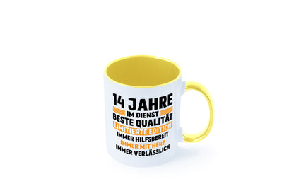 14 Jahre im Dienst | Jubiläum Arbeit v2 Geschenk Kollegen Büro lustiger Spruch