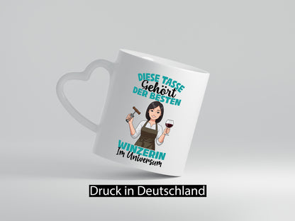 Im Universum: Winzerin | Weinbauer Wein lustiger Spruch Geschenk Humor