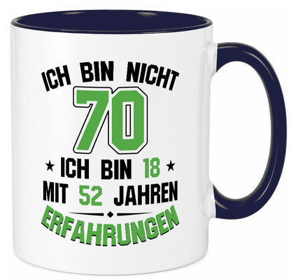 Ich bin nicht 70 | Rentner Viel erfahrung im leben lustig Ruhestand Jubiläum Tasse