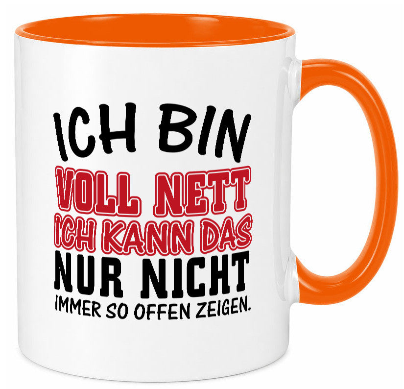 Ich bin voll nett Geschenkidee Humor Tasse