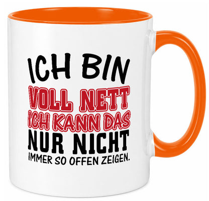 Ich bin voll nett Geschenkidee Humor Tasse