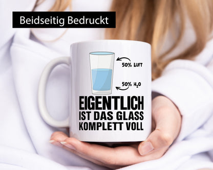 Wasserglas Motiv | Optimist Tasse Chemiker Chemie Humor Geschenkidee