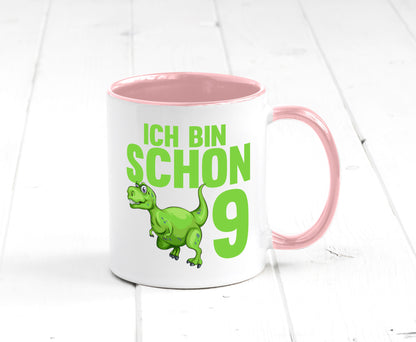 9. Geburtstag | 9 Jahre Dino Dinosaurier Geschenkidee Humor Tasse
