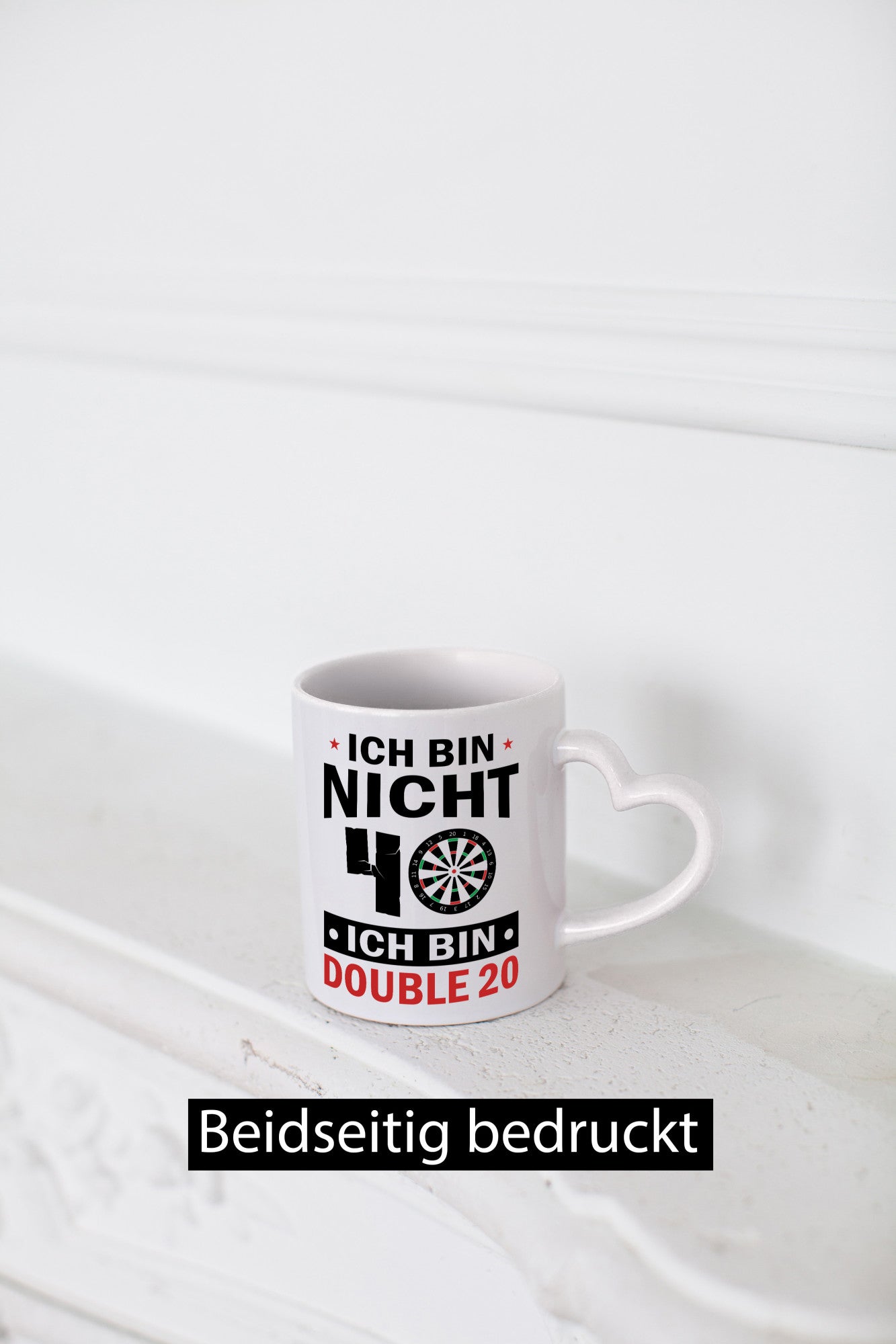 Ich bin nicht 40 Double 20 | Dart Spieler Geschenkidee Humor Tasse