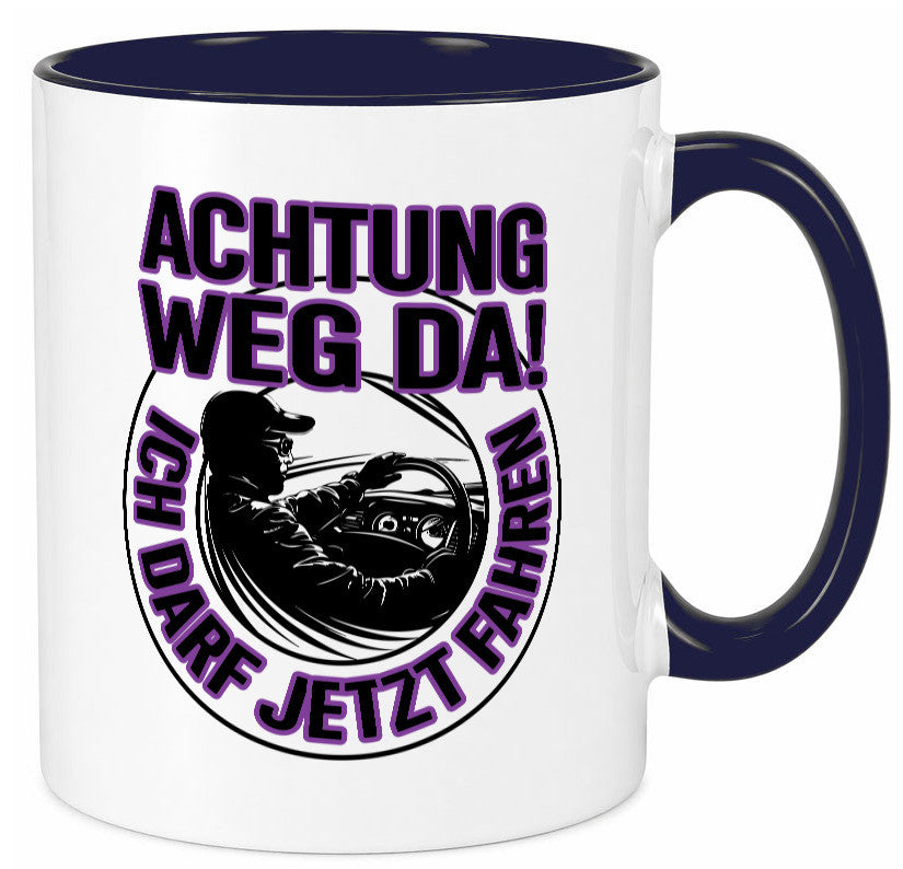 Achtung weg da ich darf jetzt Fahren | Führerschein lustig Humor Geschenkidee