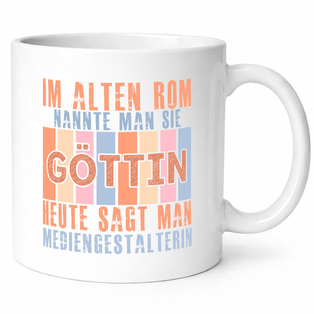 Heute sagt man: Mediengestalterin | Medien Geschenkidee Humor Tasse