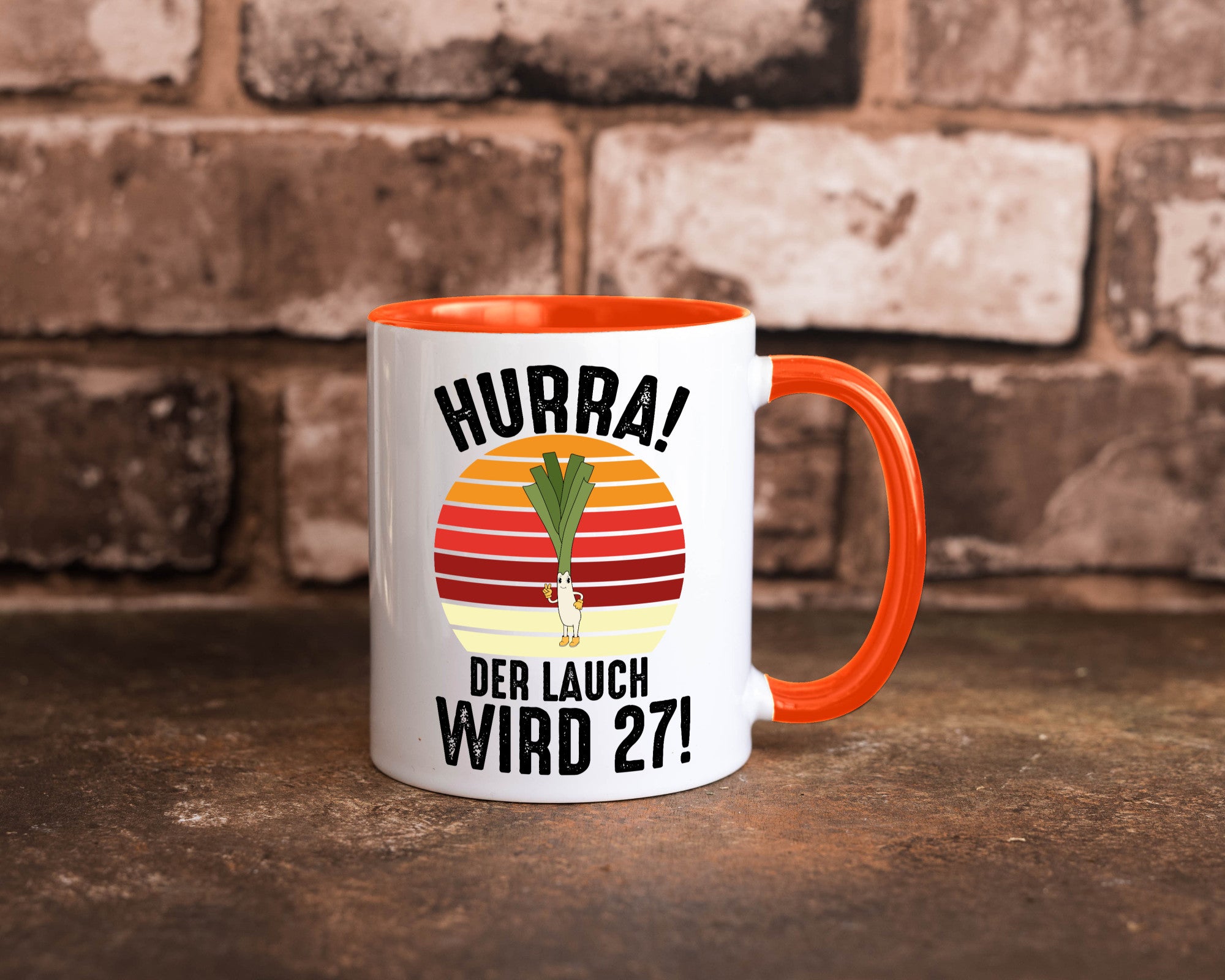 Hurra der lauch wird 27 | 27. Geburtstag Ehrentag Humor Geschenkidee Tasse