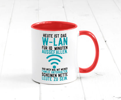 10 Minuten W-Lan Ausfall | Nerd Computer PC Gamer lustig Humor Geschenkidee Tasse