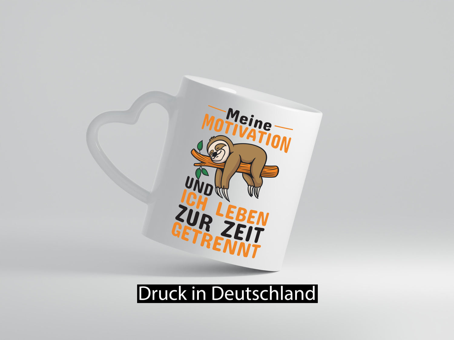 Keine Motivation | Faultier Tasse Büro Humor faul Geschenk Arbeit Kollegen