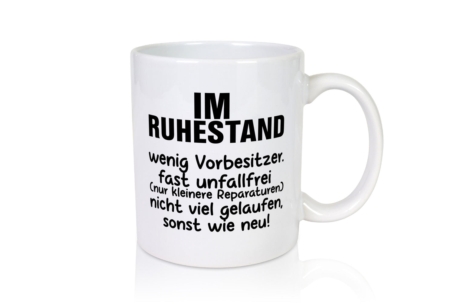 Im Ruhestand | fast wie neu Rente Rentner Pension lustig Jubiläum Geschenk Tasse