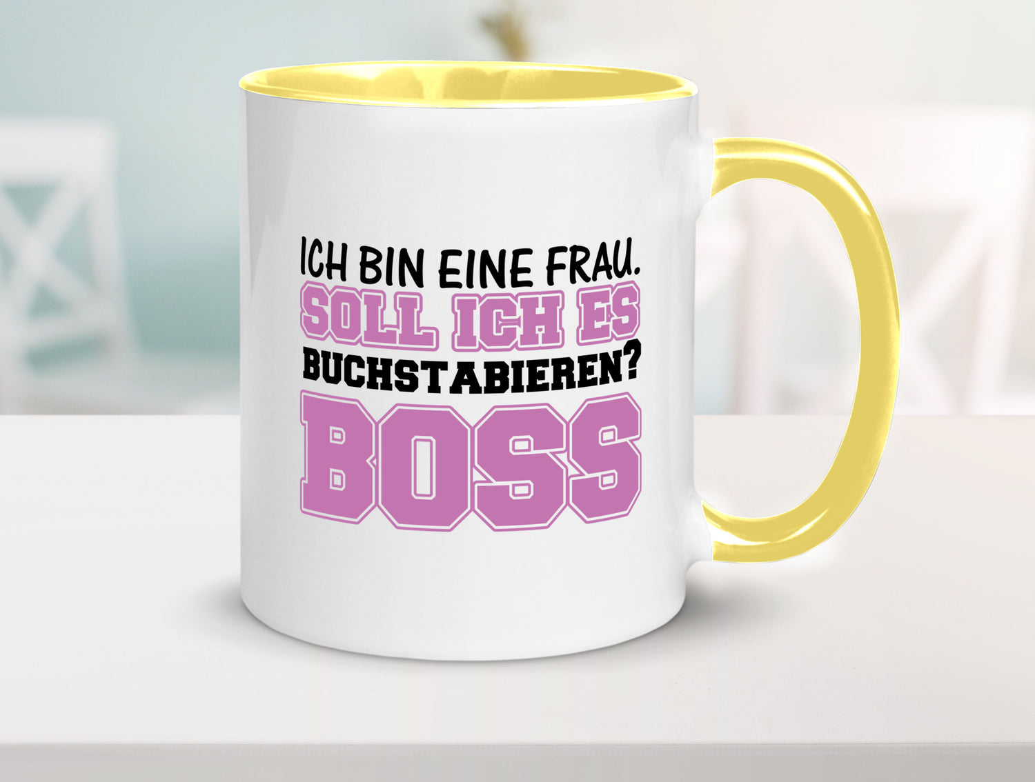Ich bin der Boss Geschenk Humor Geschenkidee lustiger Spruch Tasse