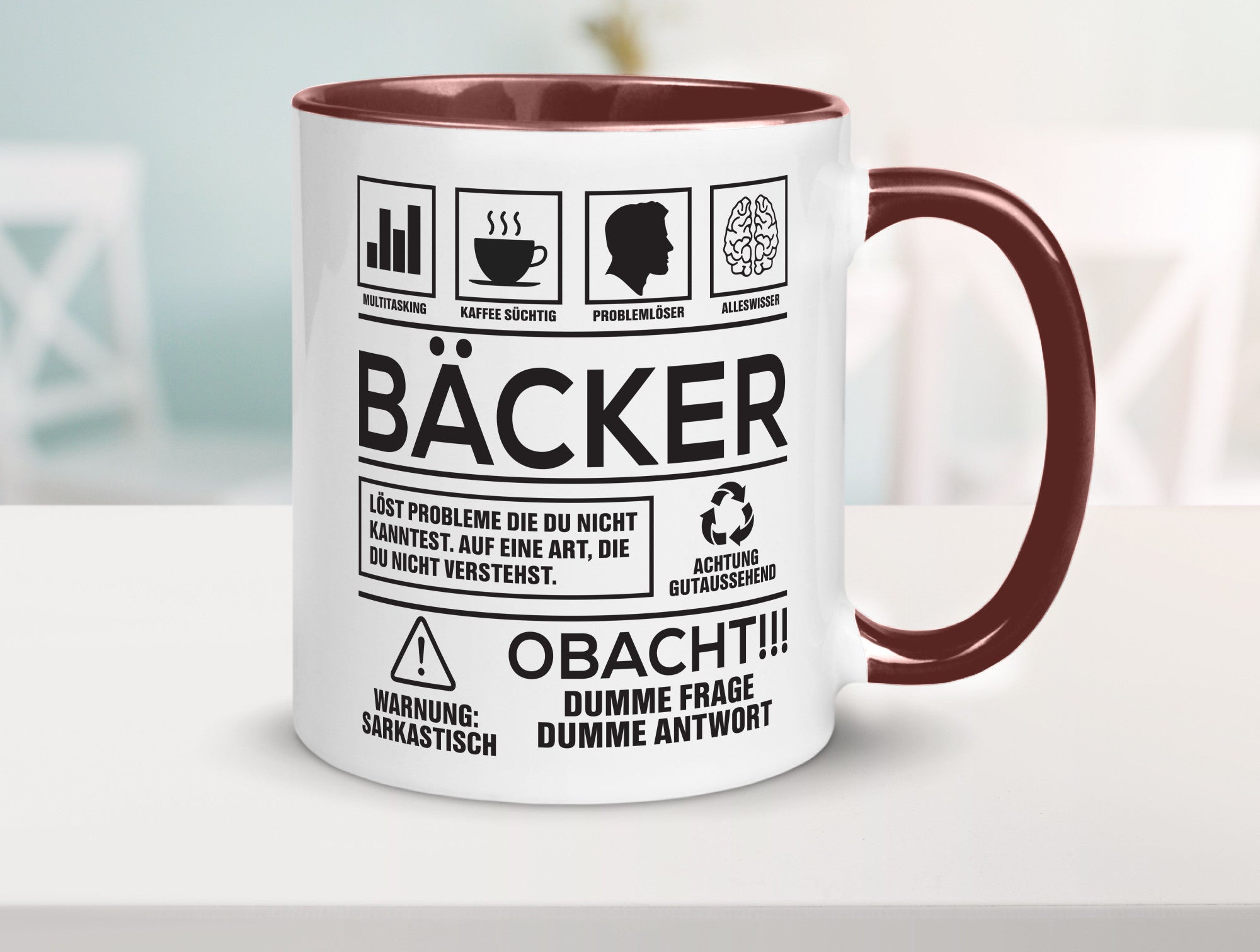 Achtung Probleme Bäcker | Bäckerei Backen Konditor Geschenk Humor Geschenkidee