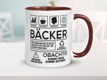 Achtung Probleme Bäcker | Bäckerei Backen Konditor Geschenk Humor Geschenkidee