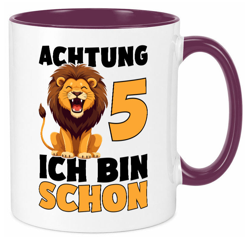 5. Geburtstag | 5 Jahre Löwe Geschenkidee Humor Tasse