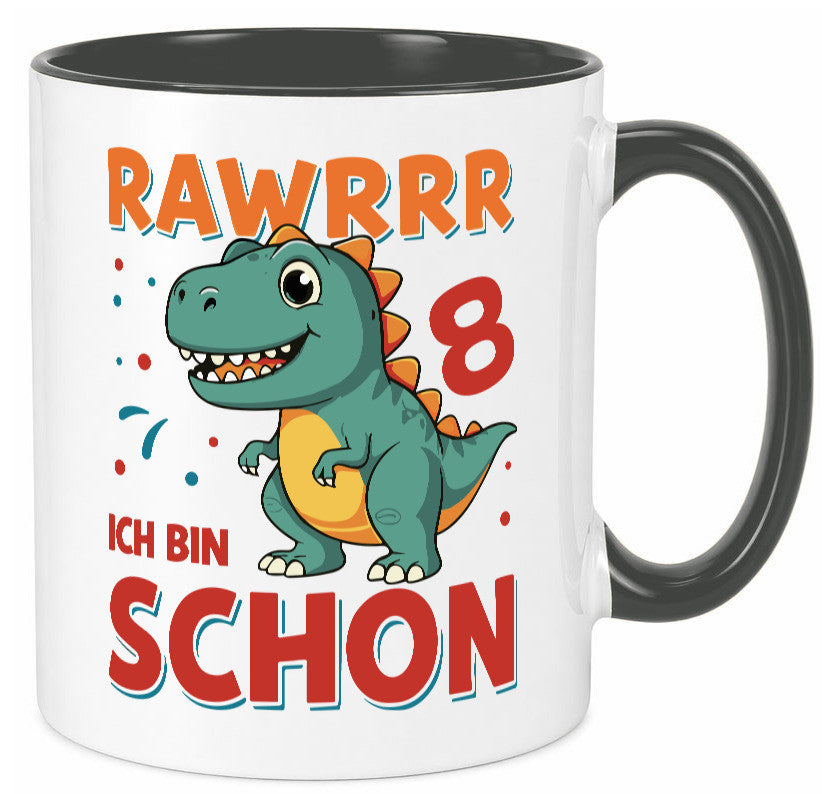8. Geburtstag | 8 Jahre Raw ich bin schon T-Rex Geschenk Geschenkidee lustiger