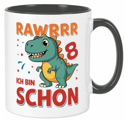 8. Geburtstag | 8 Jahre Raw ich bin schon T-Rex Geschenk Geschenkidee lustiger