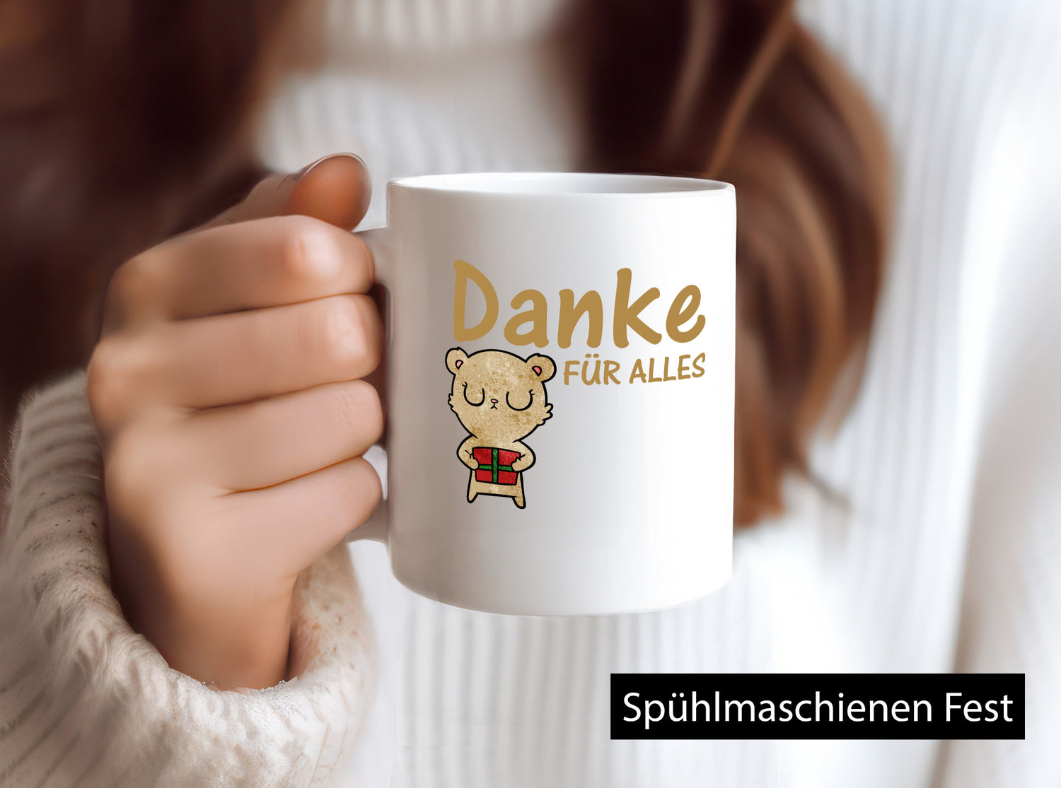 Danke für Alles | Dankeschön Spruch Bär Mitbringsel Geschenk Humor Geschenkidee