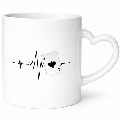Karten Herzschlag | Poker Karte Pik Ass Spieler Humor Geschenkidee Tasse