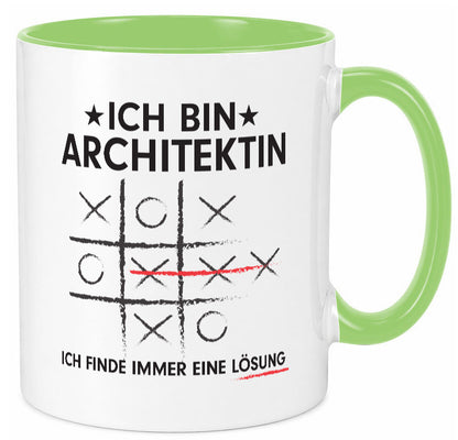 Lösung finden: Architektin | Architektur Büro v2 Geschenk Arbeit Kollegen Tasse