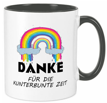 Danke für die Kunderbunte Zeit | Regenbogen lustiger Spruch Geschenk Humor