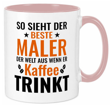 Kaffee trinkt: Maler | Malerei lustiger Spruch Geschenk Humor Geschenkidee Tasse