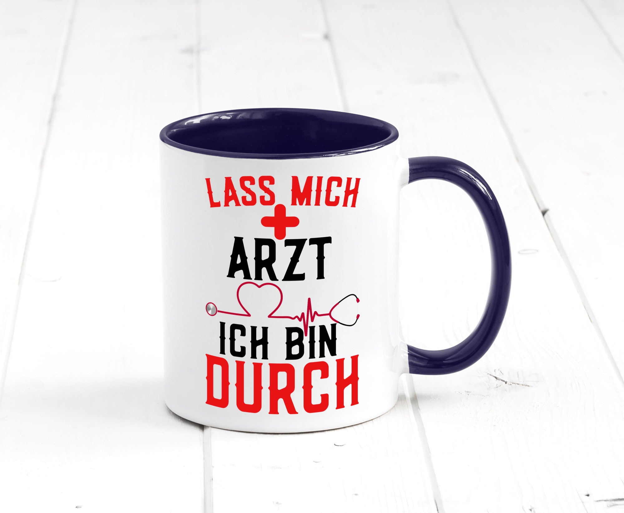 Arzt | Lass mich durch Herz Doktor Krankenhaus Puls Humor Geschenkidee Tasse