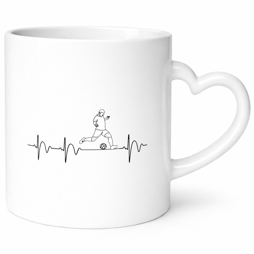 Herzschlag Fußball | Motiv Sport Fußballverein Geschenkidee Humor Tasse