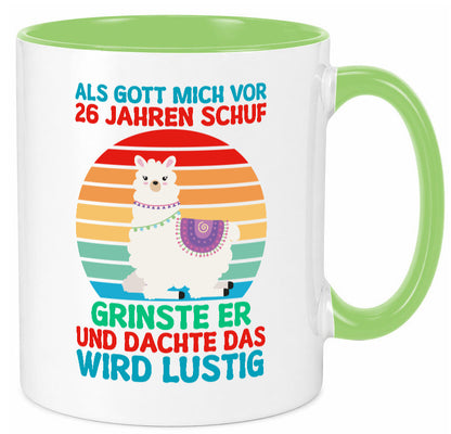 26. Geburtstag | 26 Jahre Gut Schuf mich Lama v2 lustiger Spruch Geschenk