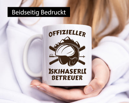 Offizieller Skihaserl Betreuer | Skihelm Skistöcke Berge Humor Geschenkidee