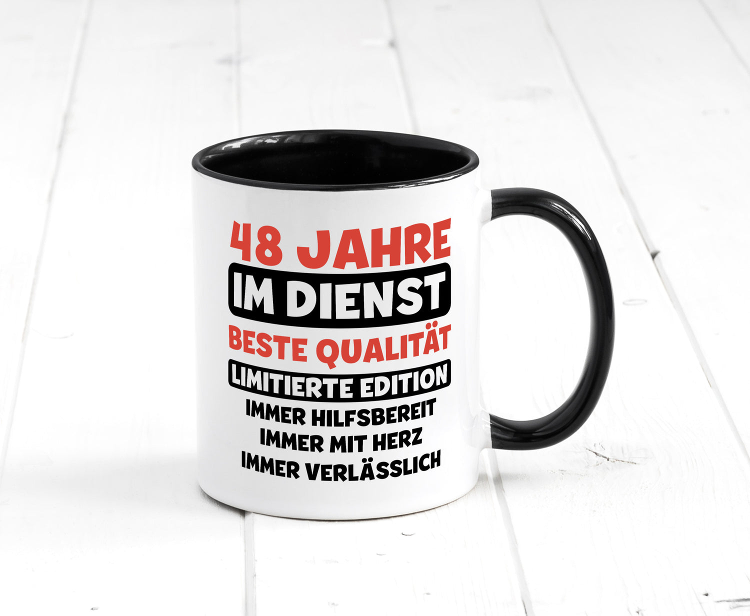 48 Jahre im Dienst | Jubiläum Arbeit v3 Humor Kollegen Büro Geschenkidee Tasse
