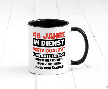 48 Jahre im Dienst | Jubiläum Arbeit v3 Humor Kollegen Büro Geschenkidee Tasse