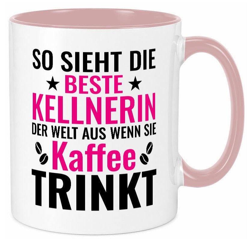 Kaffee trinkt: Kellnerin | Beruf kellnern Bedienung Humor Arbeit Kollegen Büro